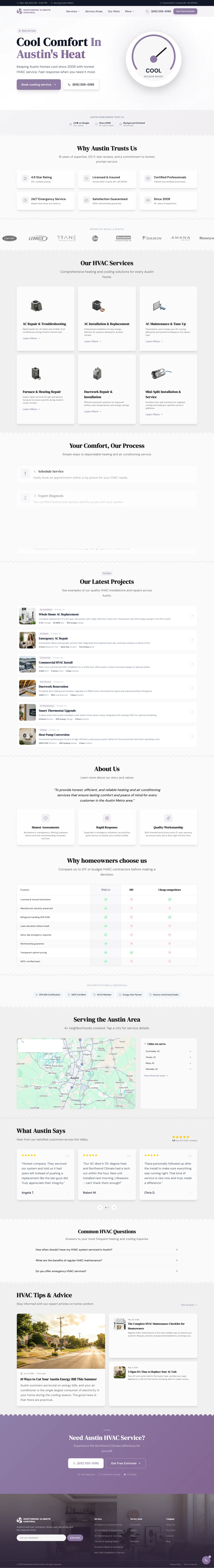 Aspen Heating & Air demo website (fictional business)
