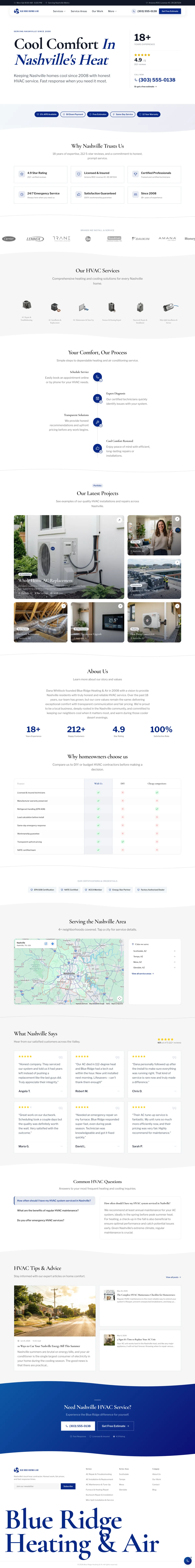 Frontier Climate Control demo website (fictional business)