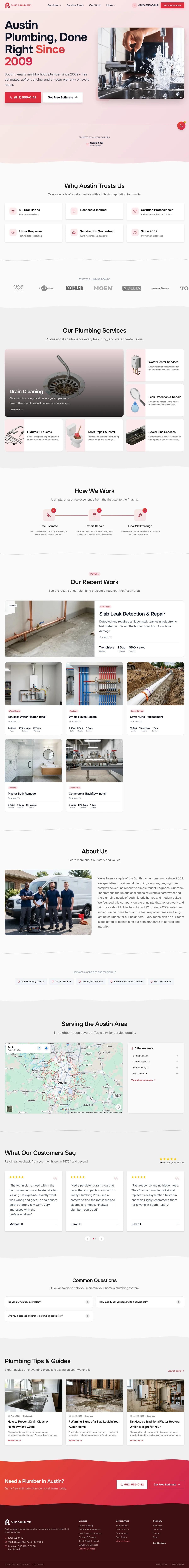 Valley Plumbing Pros demo homepage